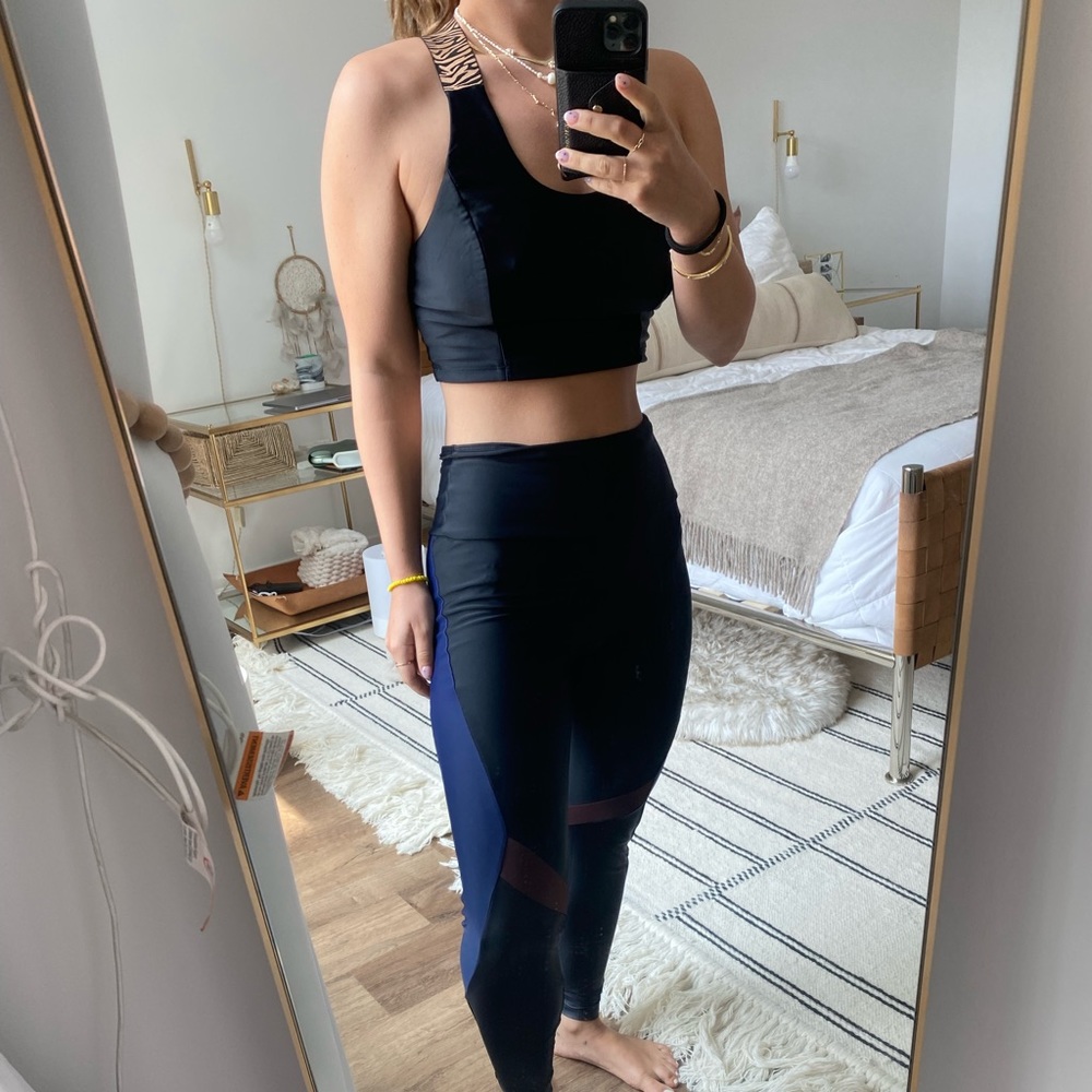 Bandier Tiger Print Workout Set- Bra and Leggings